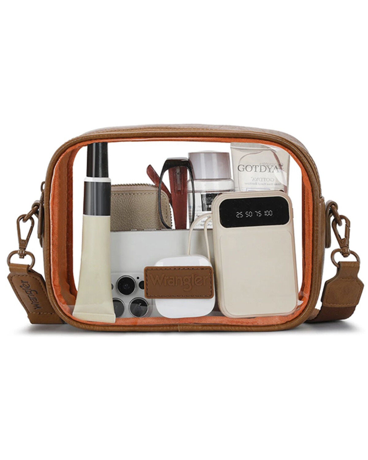 Image #5 - Wrangler Women's Clear Stadium Crossbody Bag, Brown, hi-res