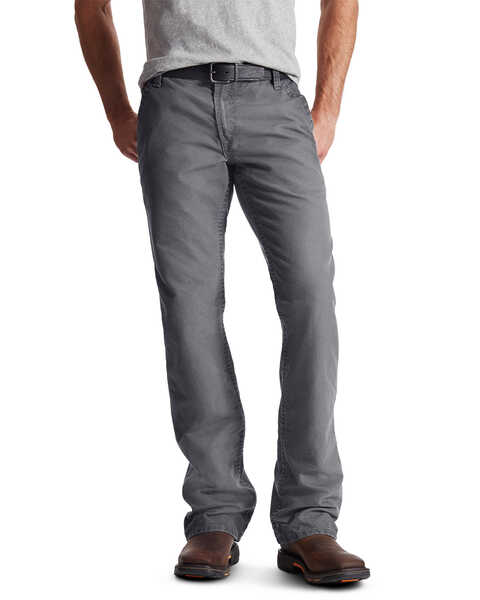 Image #2 - Ariat Men's FR M4 Low Rise Workhorse Carpenter Work Pants , Grey, hi-res