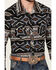 Image #3 - Rock & Roll Denim Men's Southwestern Print Stretch Long Sleeve Snap Western Shirt, Charcoal, hi-res