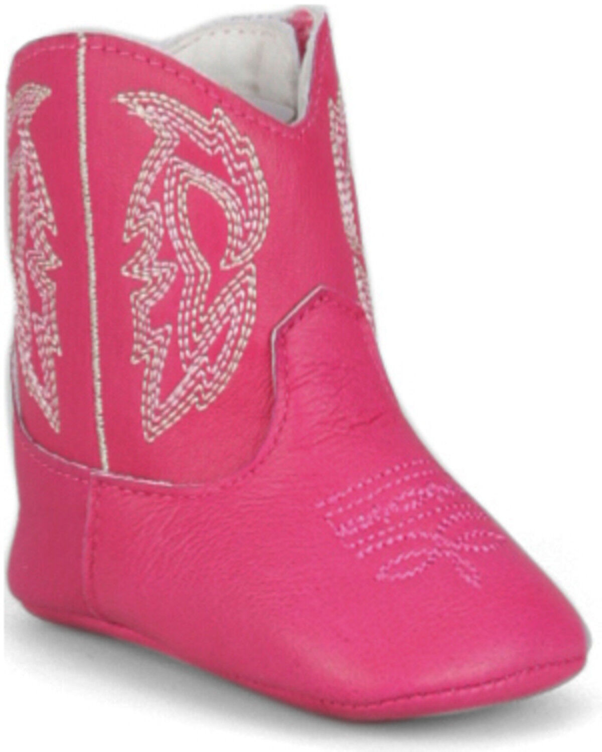 Image #1 - Justin Infant Boys' Baby Canter Western Boots - Round Toe, Pink, hi-res