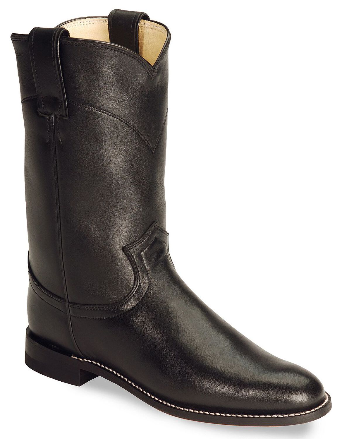Image #1 - Justin Women's Original Black Roper Boots - Round Toe, , hi-res
