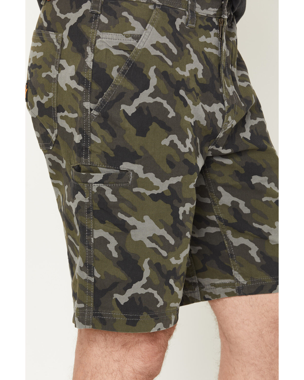 Image #2 - Hawx Men's Chip Camo Print Flat Front Work Shorts, Camouflage, hi-res