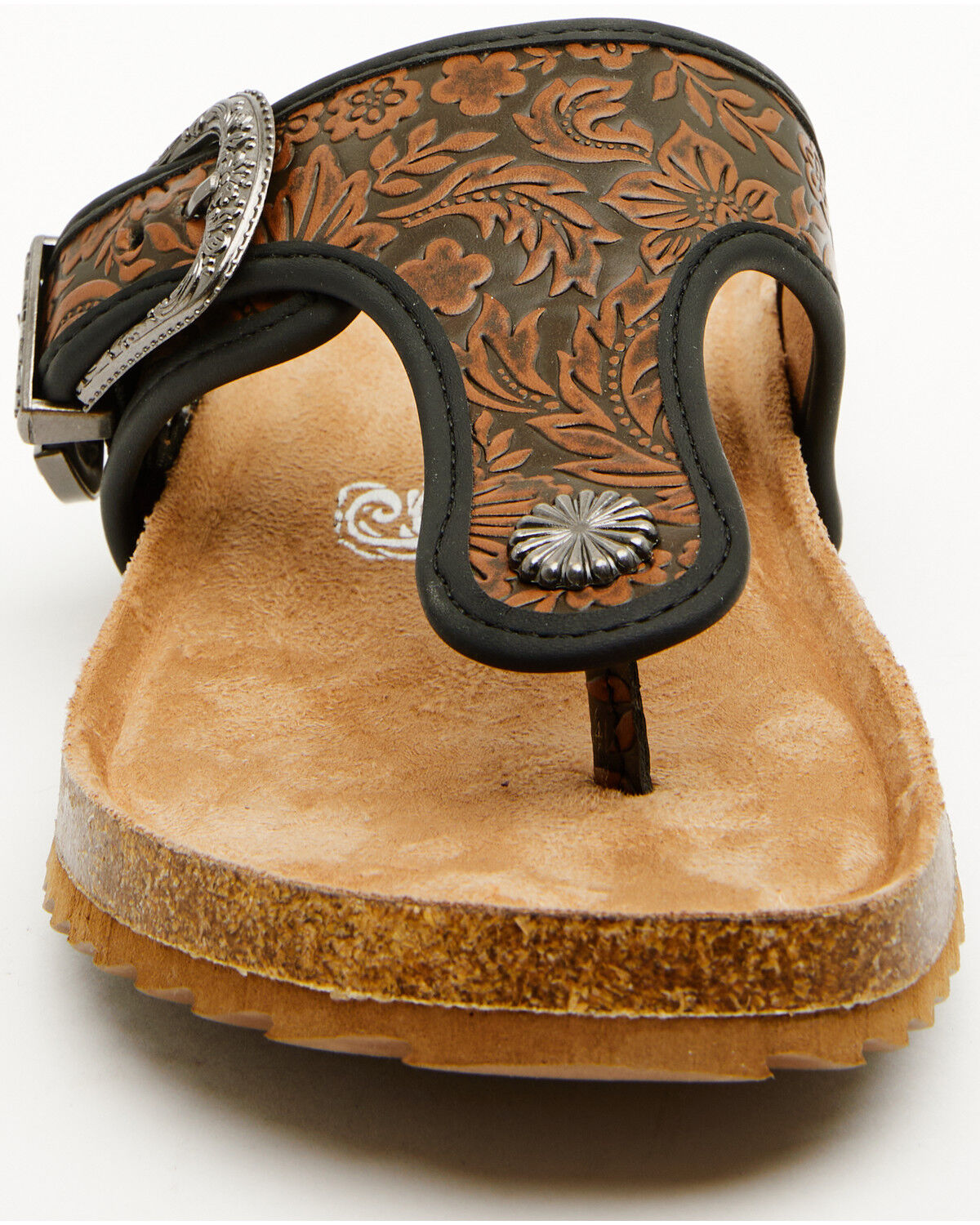Image #4 - Very G Women's Texas Embossed Sandals, Black, hi-res