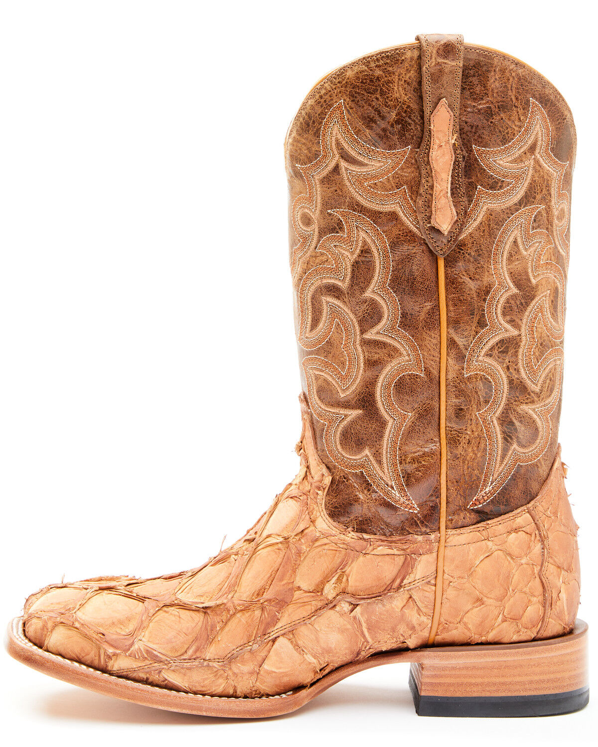 Image #3 - Cody James Men's Caramel Matte Pirarucu Exotic Western Boots - Broad Square Toe, , hi-res