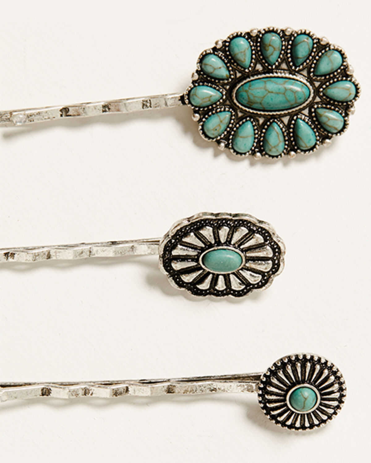 Image #3 - Shyanne Women's Concho Bobby Pins - 5 Piece, Silver, hi-res