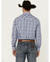 Image #4 - Wrangler Retro Men's Plaid Print Long Sleeve Snap Western Shirt, Blue, hi-res