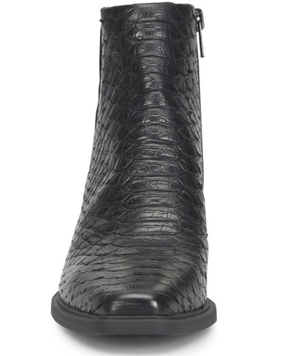 Image #5 - Born Women's Aiken Snakeskin Print Booties - Snip Toe, Black, hi-res