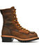 Image #2 - Carolina Men's 8" Waterproof Lace-to-Toe Logger Boots - Soft Toe, Brown, hi-res
