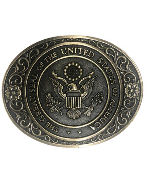 Image #1 - Cody James Men's The Great Seal Of The USA Buckle, Bronze, hi-res