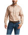 Image #1 - Ariat Men's Solid Khaki Twill Long Sleeve Western Shirt - Big & Tall, Beige/khaki, hi-res