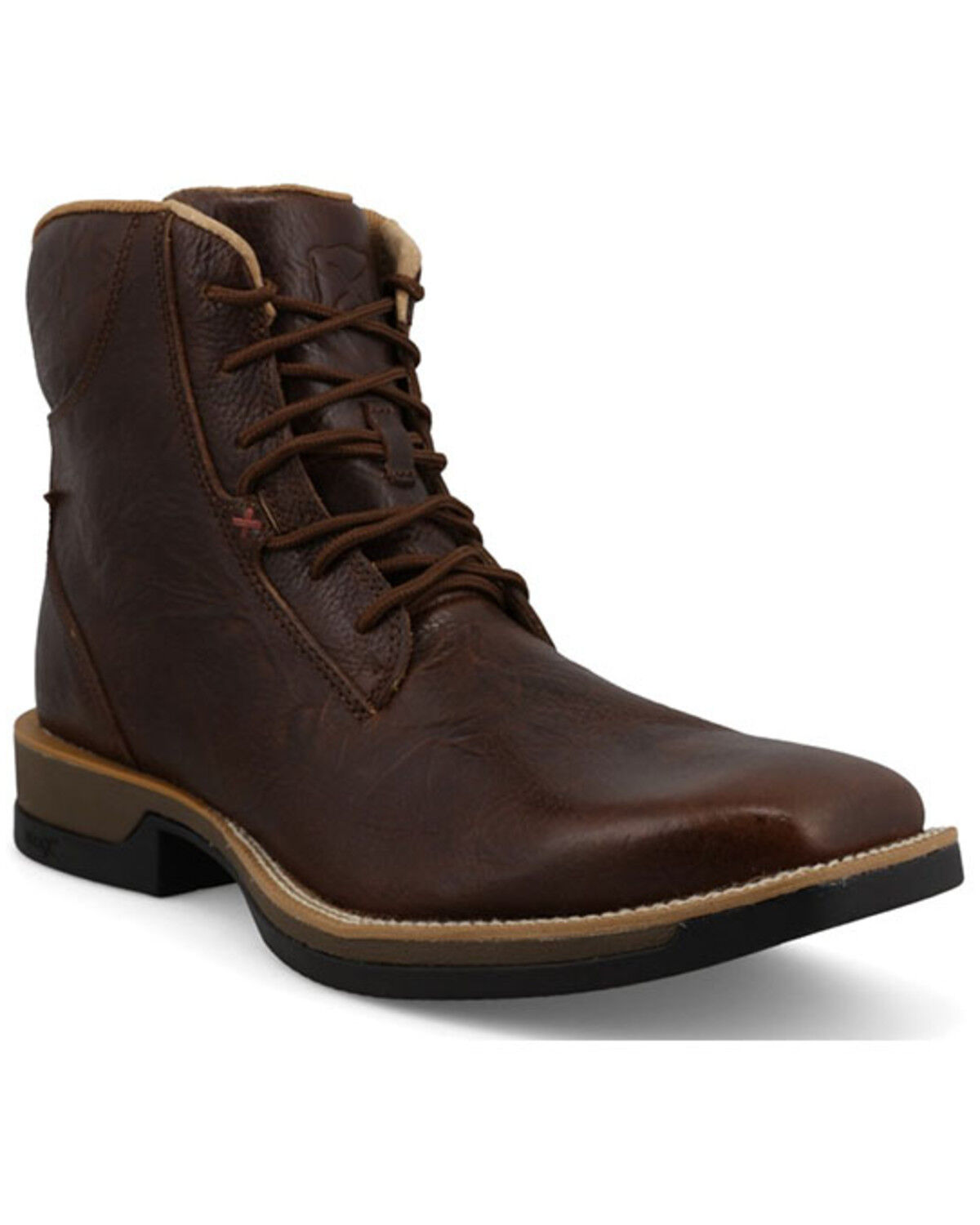 Image #1 - Twisted X Men's 6" Tech X™ Lace Up Casual Boots - Broad Square Toe, Brown, hi-res