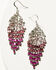 Idyllwind Women's Ombre Cascade Earrings , Fuchsia, hi-res