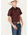Image #2 - Cinch Boys' Paisley Print Short Sleeve Button-Down Western Shirt, Navy, hi-res