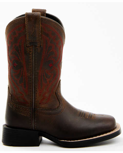 Image #3 - Ariat Boys' Quickdraw Western Boots - Square Toe, Distressed, hi-res