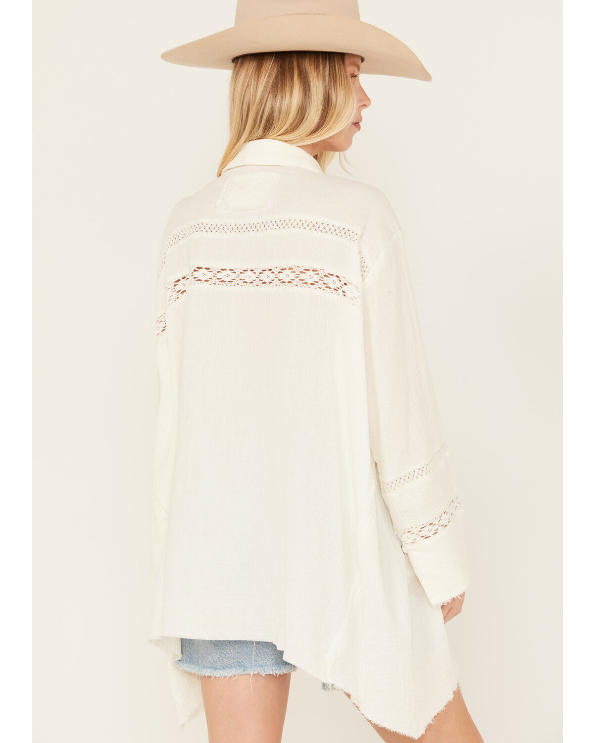 Image #4 - Free People Women's Ranch Wash Long Sleeve Top, White, hi-res