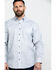Tuf Cooper Men's Black Stretch Poplin Print Long Sleeve Western Shirt , Black, hi-res