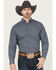 Image #1 - Ariat Men's Colson Geo Print Long Sleeve Button-Down Western Shirt - Tall, Navy, hi-res