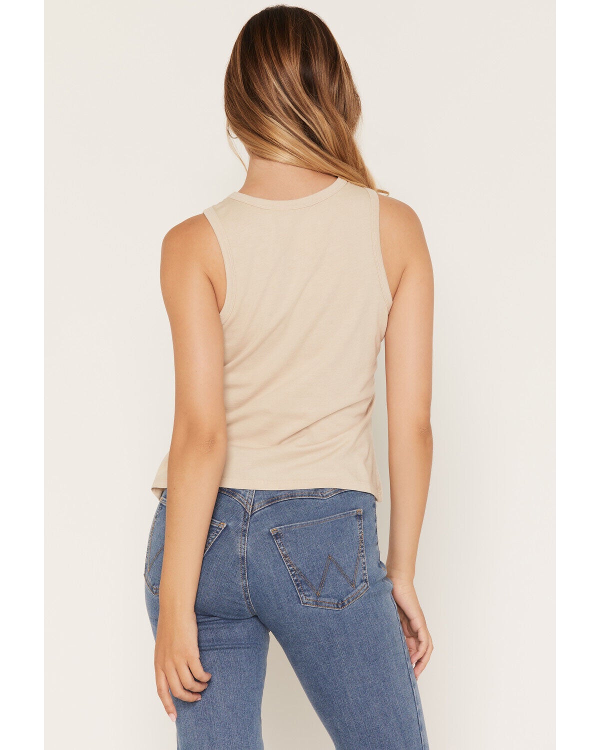 Image #4 - Blended Women's Whiskey Chain Front Tank, Tan, hi-res