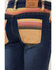 Image #4 - Ranch Dress'n Girls' Medium Wash Serape Pocket Stretch Regular Bootcut Jeans, Blue, hi-res