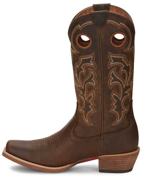 Image #3 - Justin Men's Puncher Brown Western Boots - Broad Square Toe, Brown, hi-res