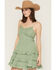 Image #2 - Ash & Violet Women's Sleeveless Tiered Ruffle Mini Dress, Sage, hi-res