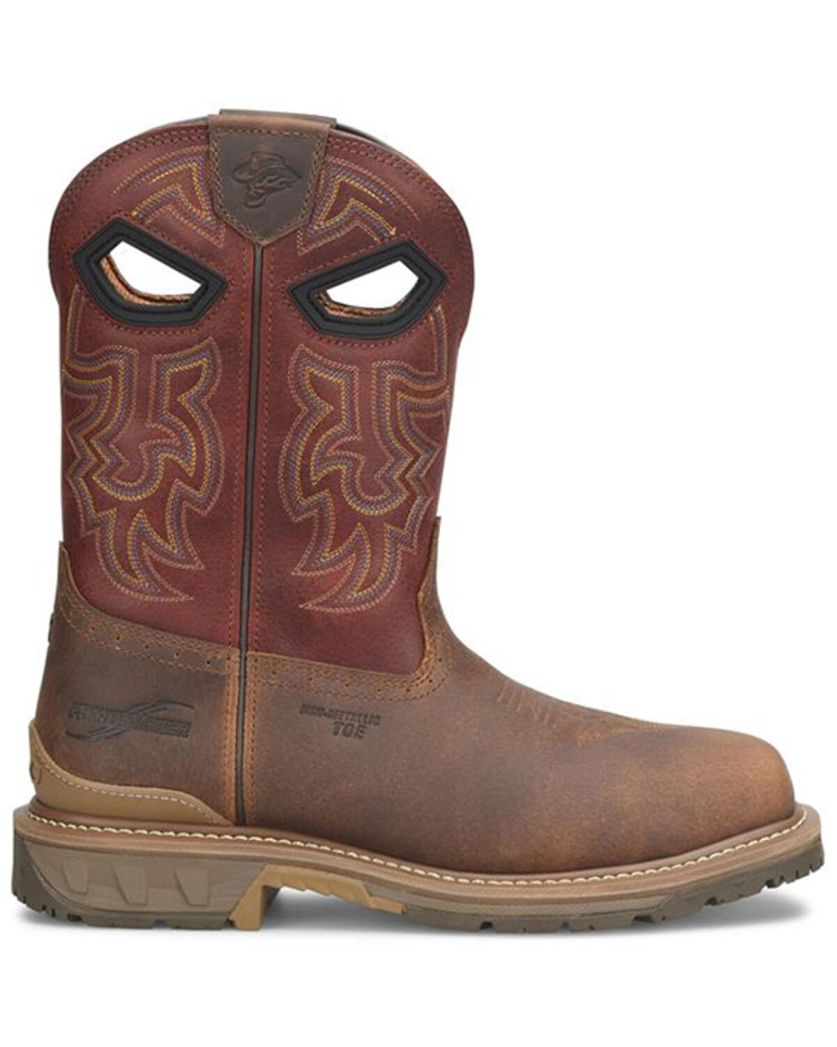 Image #2 - Double H Men's 11" Brock Western Work Boots - Composite Toe, Red, hi-res