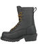 Image #3 - Hoss Men's 8" Cross Cut Waterproof Logger Work Boots - Composite Toe, Black, hi-res