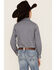 Image #4 - Roper Girls' Amarillo Floral Print Long Sleeve Western Pearl Snap Shirt, Blue, hi-res