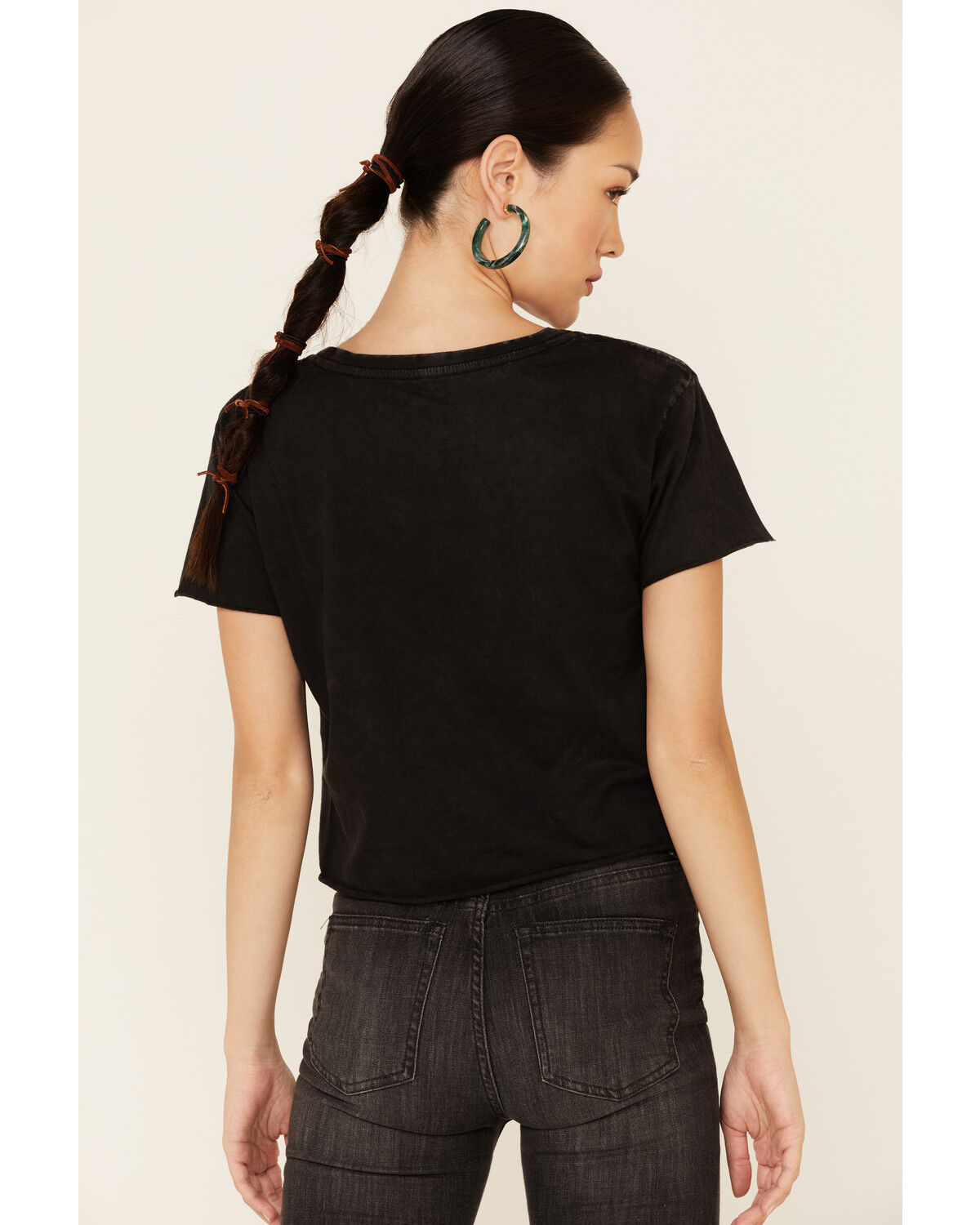 Image #4 - Country Deep Women's Acid Washed Desperado Graphic Tee, Black, hi-res