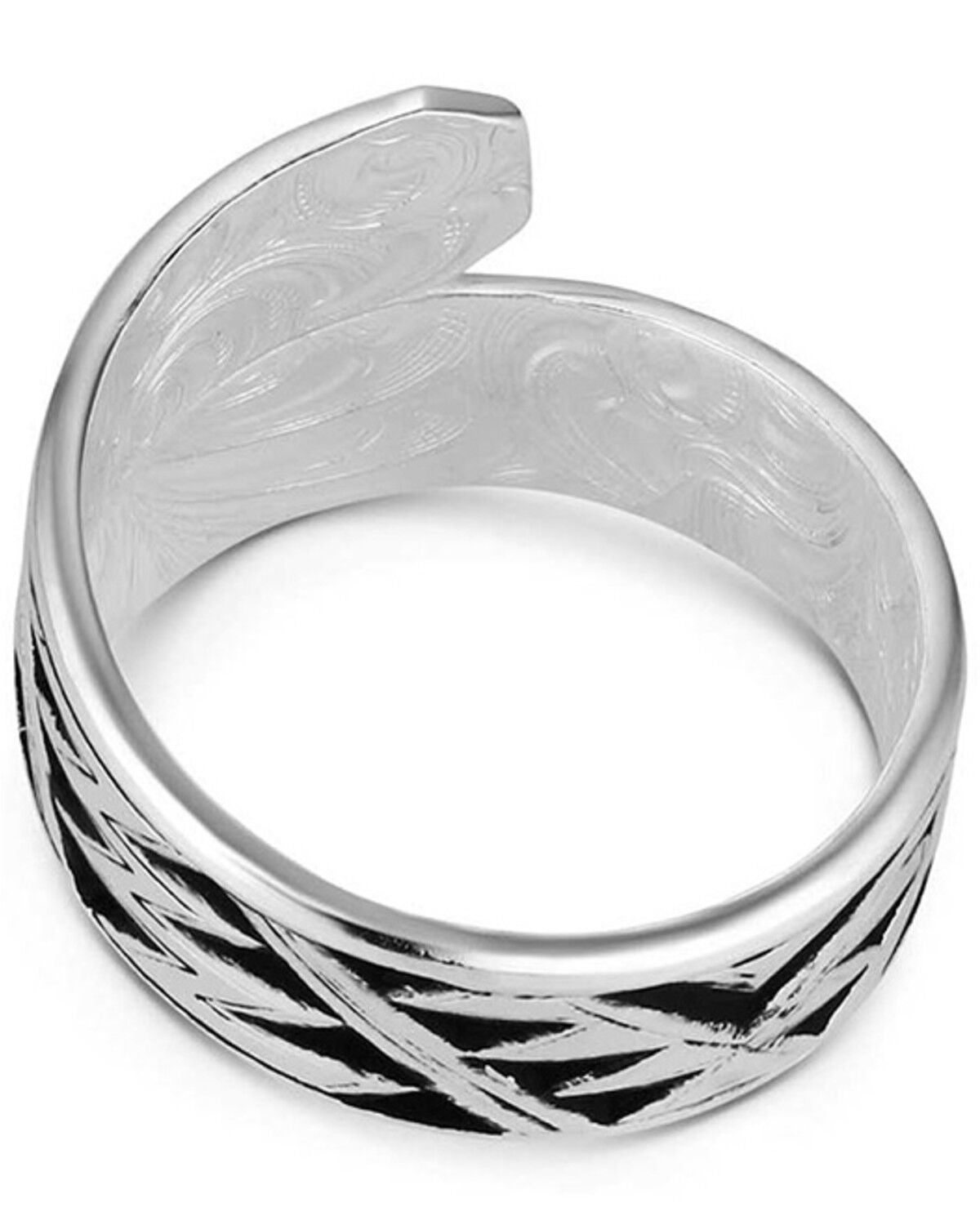 Image #2 - Montana Silversmiths Women's Southwestern Wrap Ring, Silver, hi-res