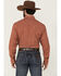 Image #4 - Cinch Men's Floral Striped Print Long Sleeve Snap Western Shirt, Orange, hi-res