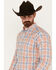Image #2 - Ariat Men's Team Damion Southwestern Plaid Print Long Sleeve Button-Down Western Shirt, Peach, hi-res
