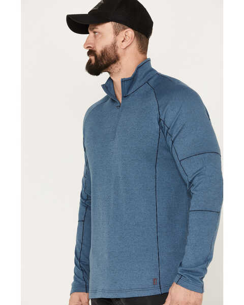Image #2 - Brothers and Sons Men's Base Layer Quarter Zip Shirt, Teal, hi-res
