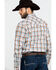 Wrangler 20X Men's Advanced Comfort Orange Plaid Long Sleeve Western Shirt , Orange, hi-res