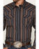 Image #3 - Cody James Men's Finals Day Striped Long Sleeve Western Snap Shirt, Navy, hi-res