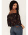 Image #4 - Shyanne Women's Paisley Print Off-Shoulder Top, Black, hi-res