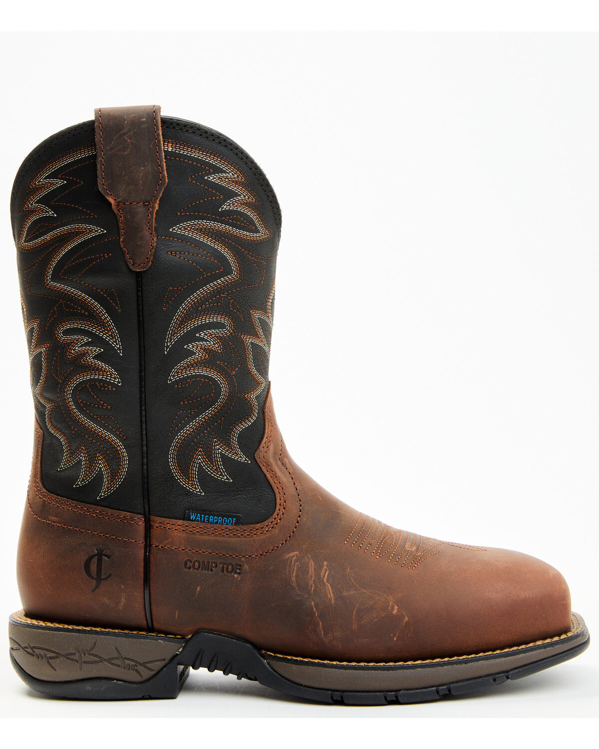 Image #2 - Cody James Men's Xero Gravity Lite Waterproof Pull-On Work Boots - Composite Toe, Black, hi-res