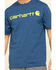 Image #4 - Carhartt Men's Signature Logo Shirt Sleeve Shirt - Big & Tall, Indigo, hi-res