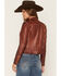 Image #4 - 26 International Women's Faux Leather Jacket, Brown, hi-res