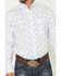 Image #3 - George Strait by Wrangler Men's Paisley Print Long Sleeve Button-Down Stretch Western Shirt - Tall, White, hi-res