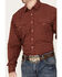 Image #3 - Roper Men's Geo Long Sleeve Western Pearl Snap Shirt, Red, hi-res