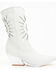 Image #2 - Golo Women's Mae Sun Inlay Western Fashion Boots - Snip Toe , White, hi-res