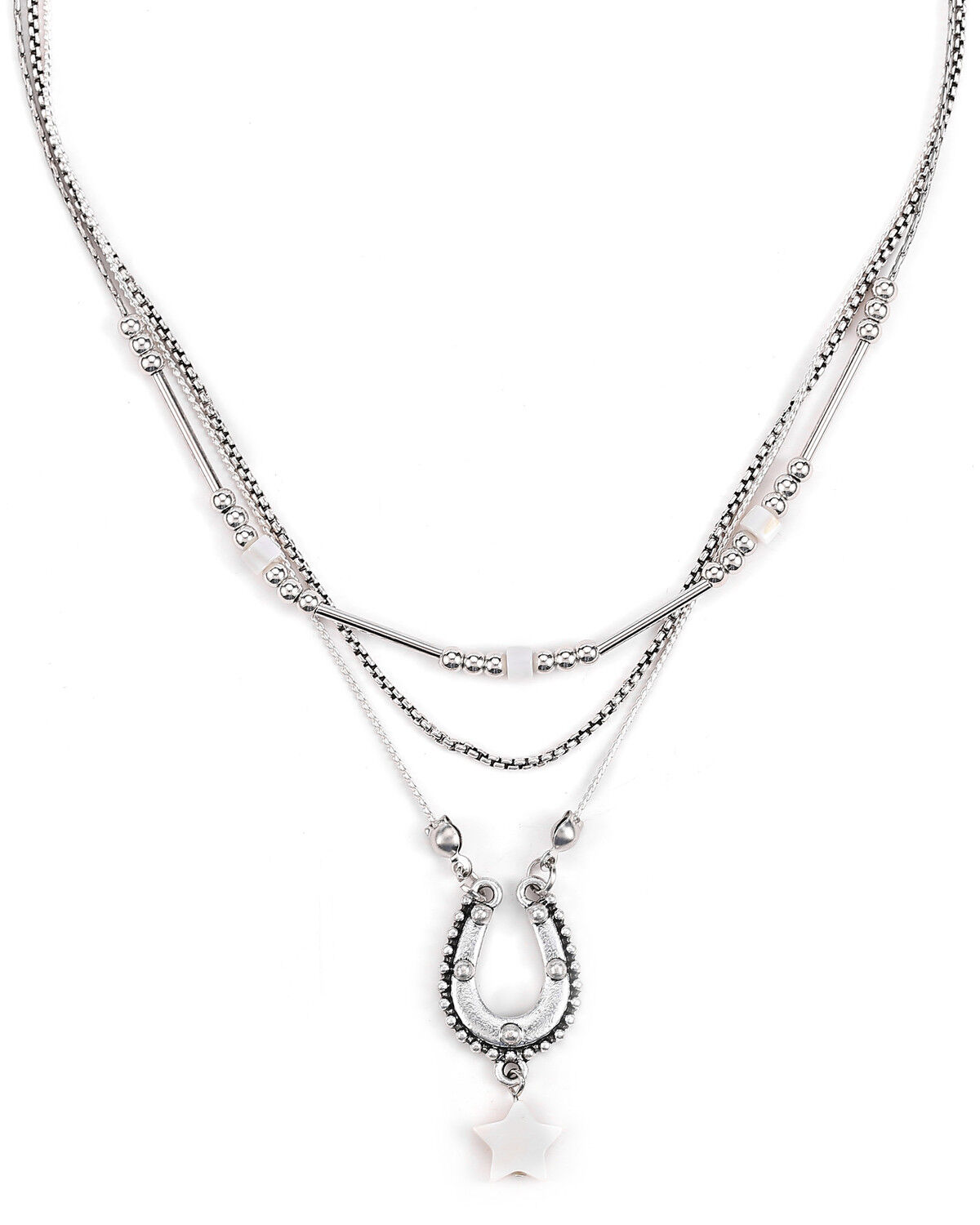 Image #1 - Cowgirl Confetti Women's Lucky Stars Layered Necklace, Silver, hi-res