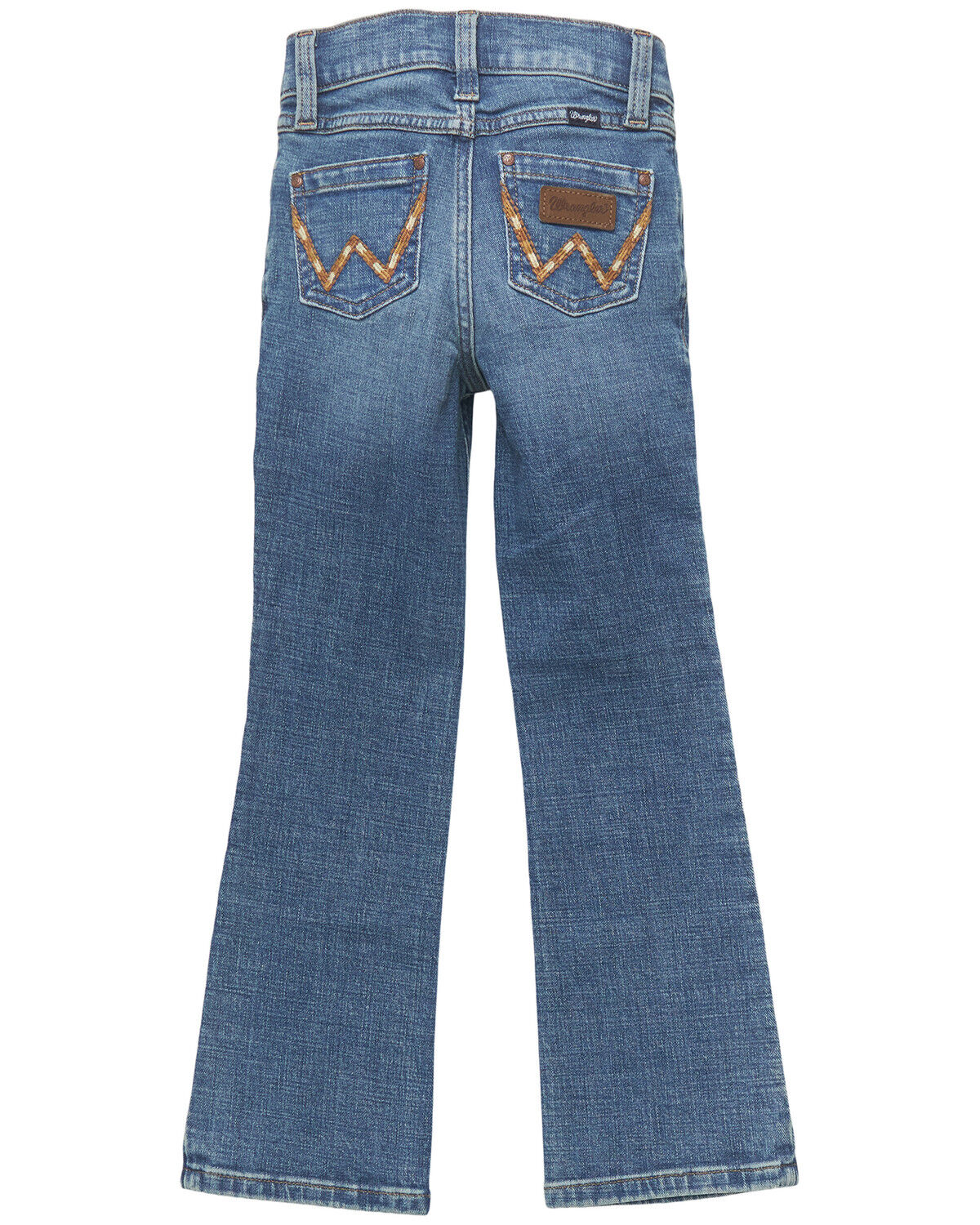 Image #1 - Wrangler Girls' Wendy Medium Wash Bootcut Stretch Denim Jeans, Blue, hi-res