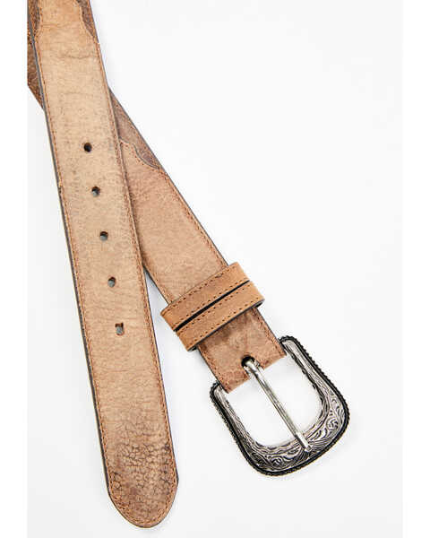 Image #2 - Moonshine Spirit Men's Brown Southwestern Stitched Leather Belt, Brown, hi-res