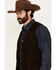 Image #2 - Cody James Men's Angus 2.0 Suede Snap Vest, Brown, hi-res
