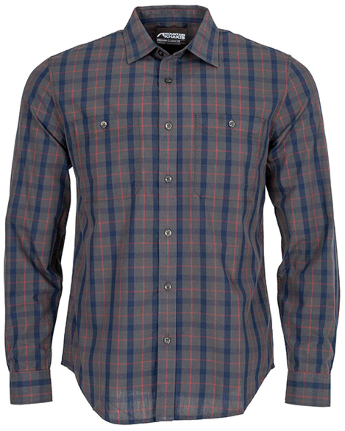Image #1 - Mountain Khakis Men's Midtown Long Sleeve Woven Shirt, Grey, hi-res