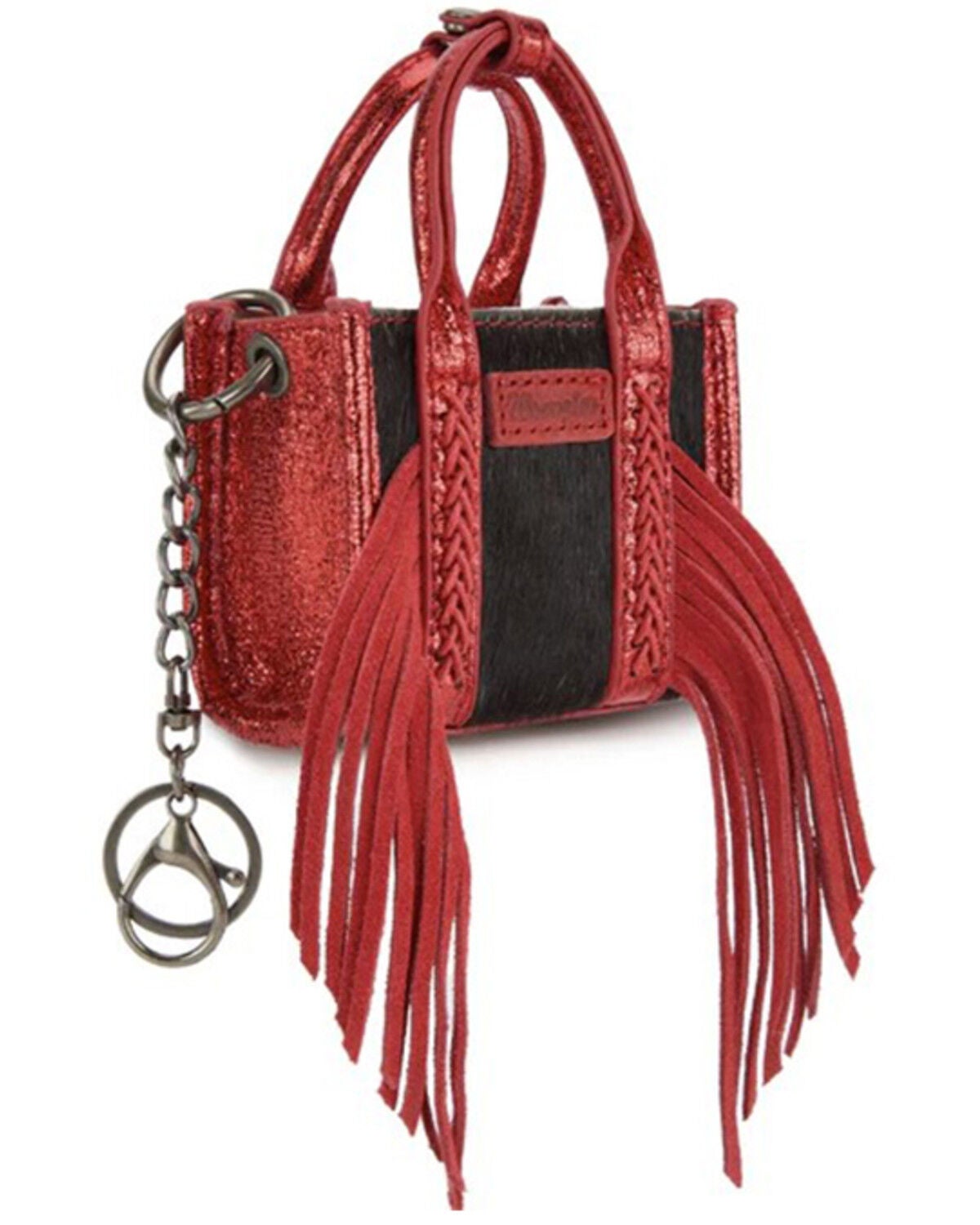 Image #3 - Wrangler Cowhide Mini Handbag Charm, Red, hi-res