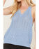 Image #3 - Cleo + Wolf Women's V-Neck Flared Sweater Tank, Medium Blue, hi-res