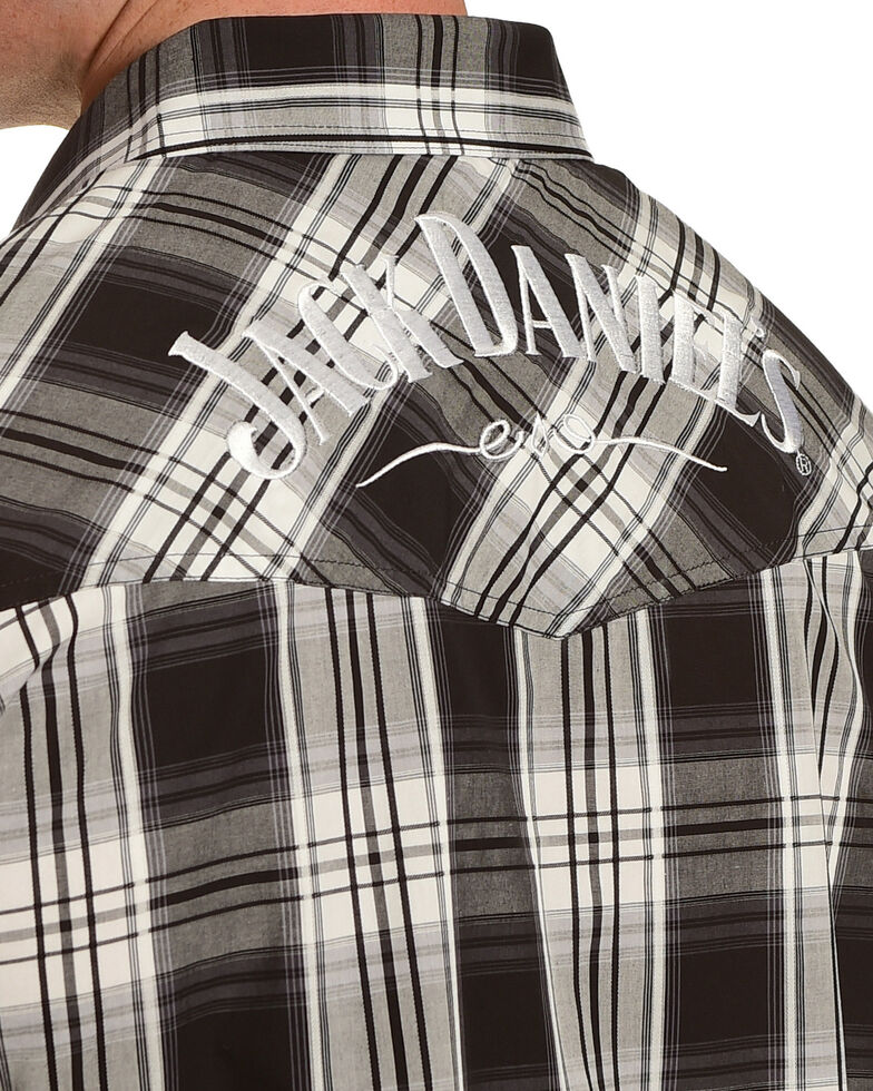 Jack Daniel S Men S Logo Plaid Long Sleeve Western Shirt Country